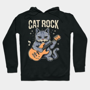 Cat rock guitarist Hoodie